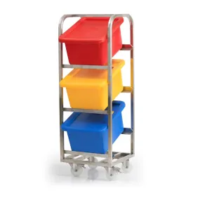 3 Bin Mild Steel Ingredients Trolley