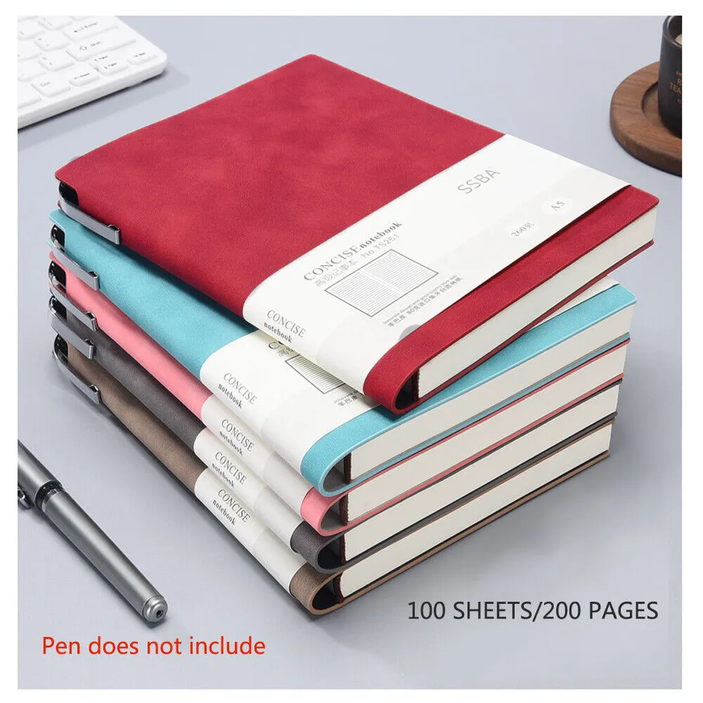 A5 200 Page PU Leather Journal with Elastic Closure