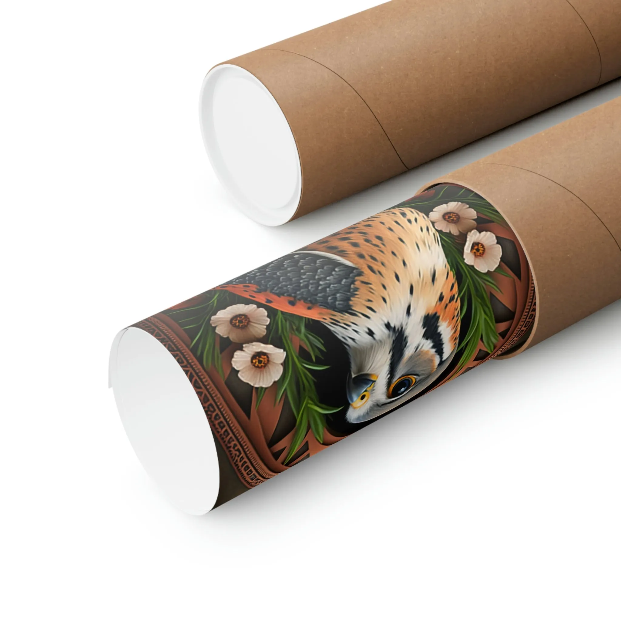 American Kestrel Premium Matte Vertical Posters - Art Nouveau Vintage Falcon art
