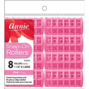 Annie Snap-On Rollers Size XL 10 ct Pink #1004