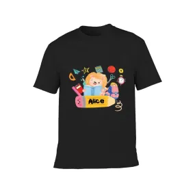 Back to School Personalized Name Cotton T-shirt for Kids