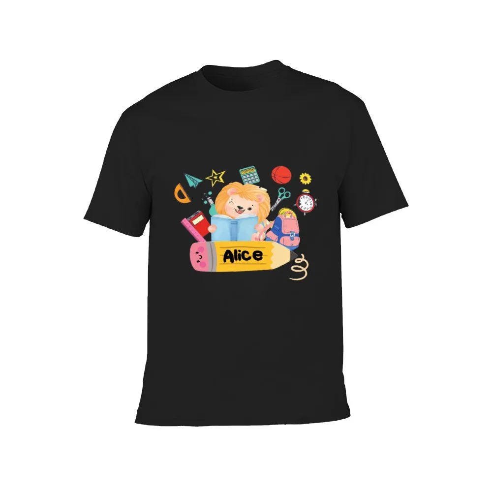 Back to School Personalized Name Cotton T-shirt for Kids