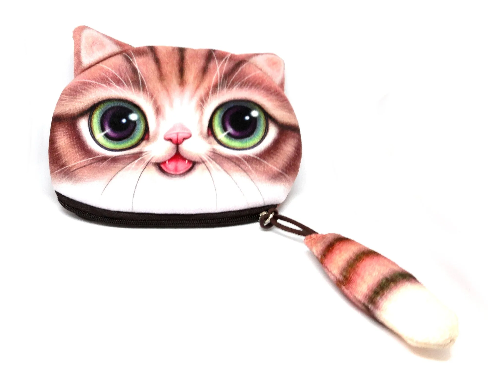 Cat Purse with Tail Brown