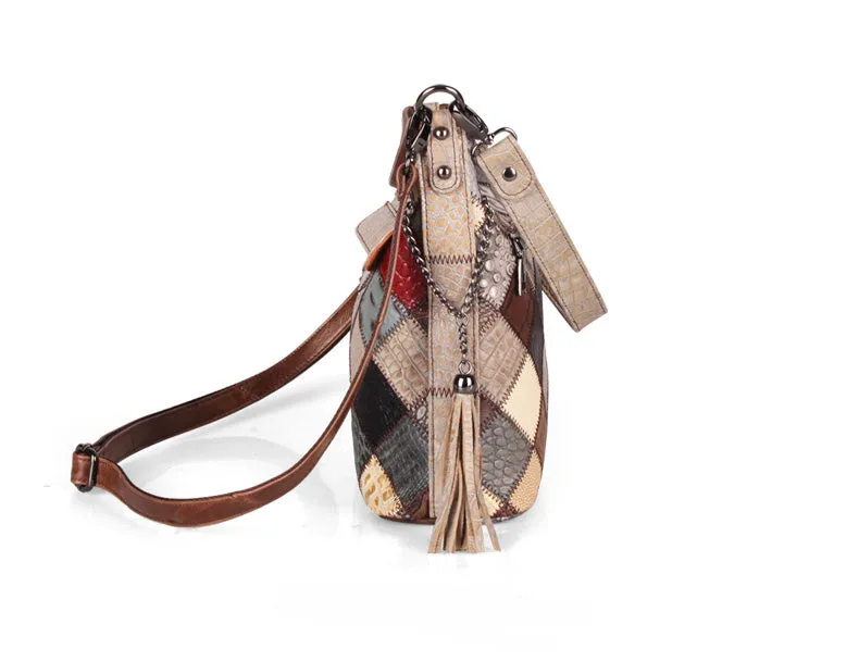 Chic Womens Boho Shoulder Bag With Fringe Cross Body Handbags