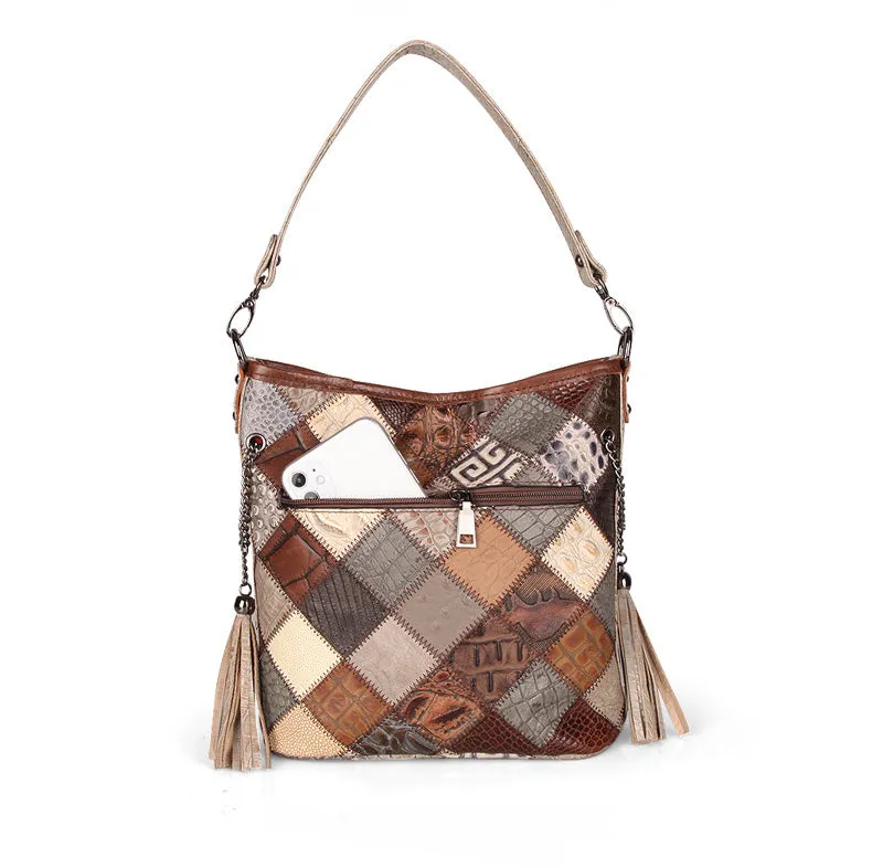 Chic Womens Boho Shoulder Bag With Fringe Cross Body Handbags