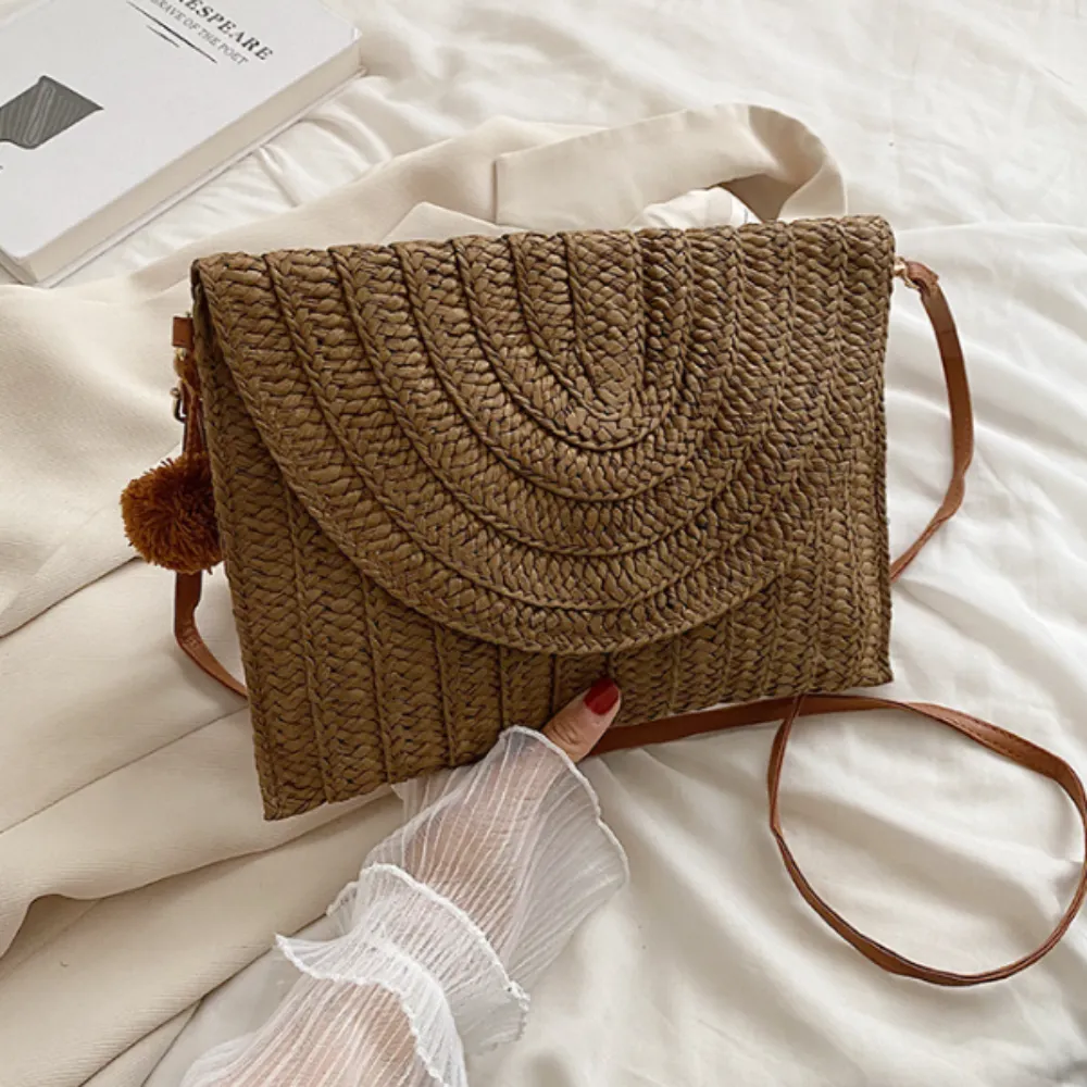 Crossbody Summer Straw Bag