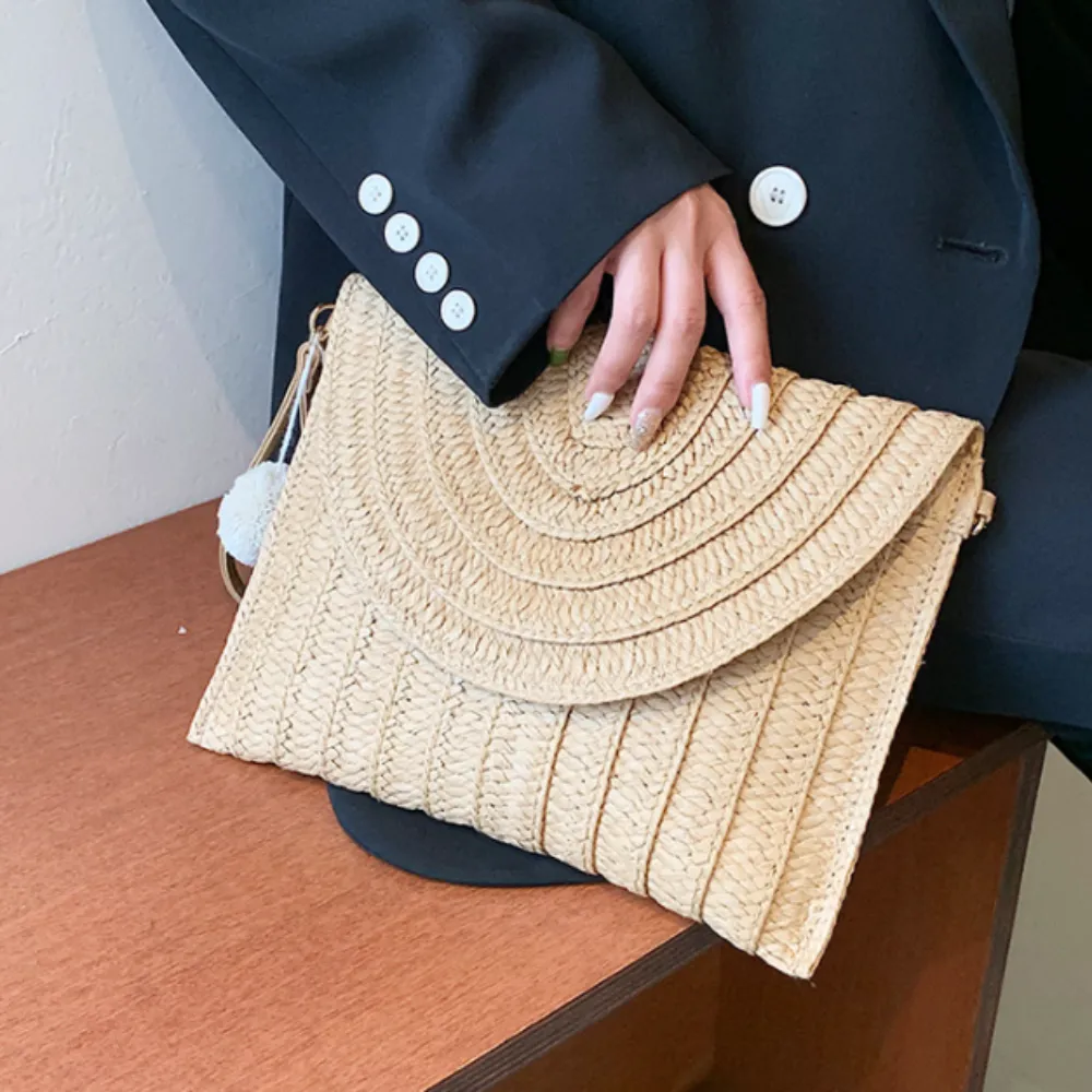 Crossbody Summer Straw Bag