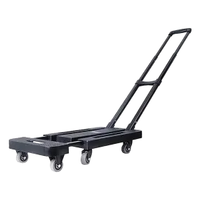 Foldable Hand Flatbed Trolley Cart 6 x 360 Degree Rotating Wheels with Maximum Load 200Kg