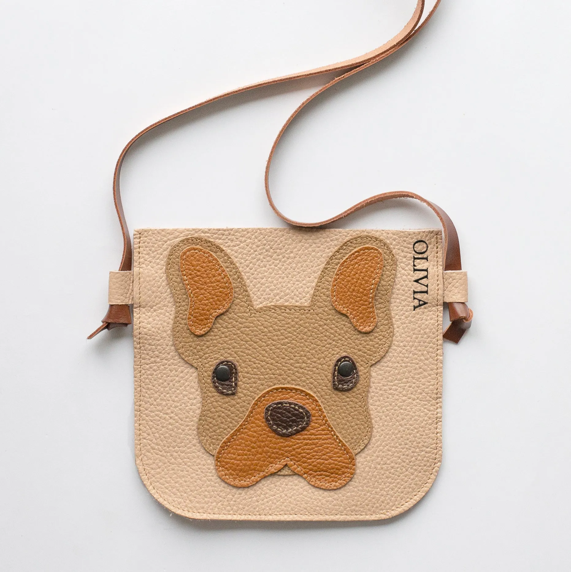 French Bulldog Bag Personalized Leather Crossbody Purse