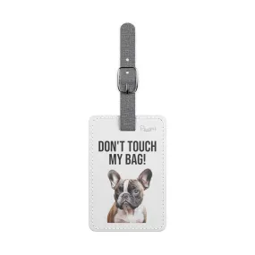 French Bulldog Saffiano Polyester Luggage Tag (scratch- and water-resistant)