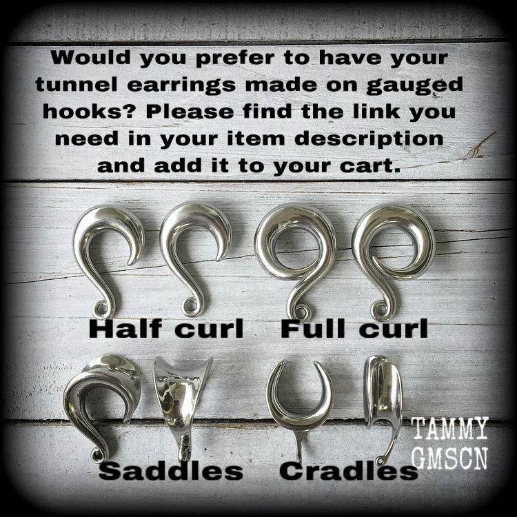 Geometric tunnel earrings-Diamond tunnel dangles