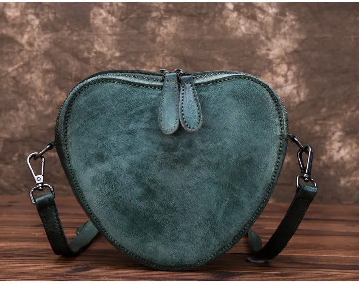 Heart Shaped Women Leather Crossbody Bags Purse Shoulder Bag for Women