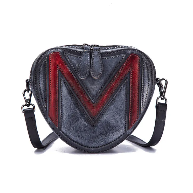 Heart Shaped Women Leather Crossbody Bags Purse Shoulder Bag for Women