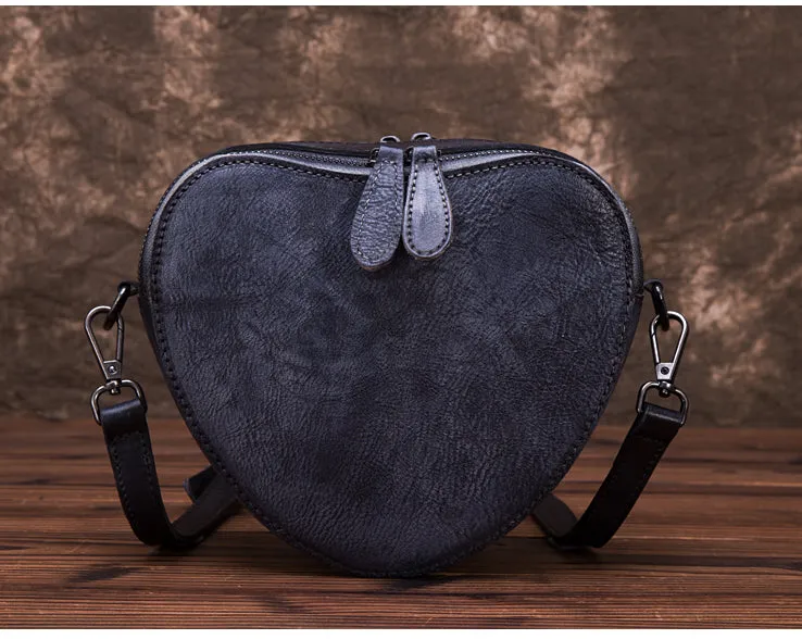 Heart Shaped Women Leather Crossbody Bags Purse Shoulder Bag for Women