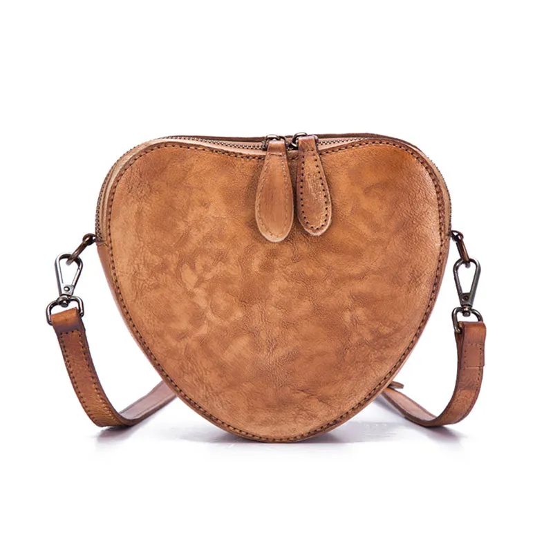 Heart Shaped Women Leather Crossbody Bags Purse Shoulder Bag for Women