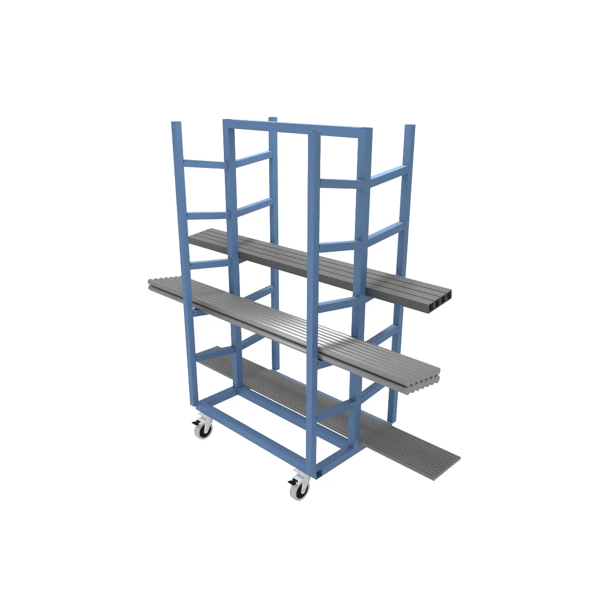 Mobile Pipe Transportation Trolley (Braced Sides)