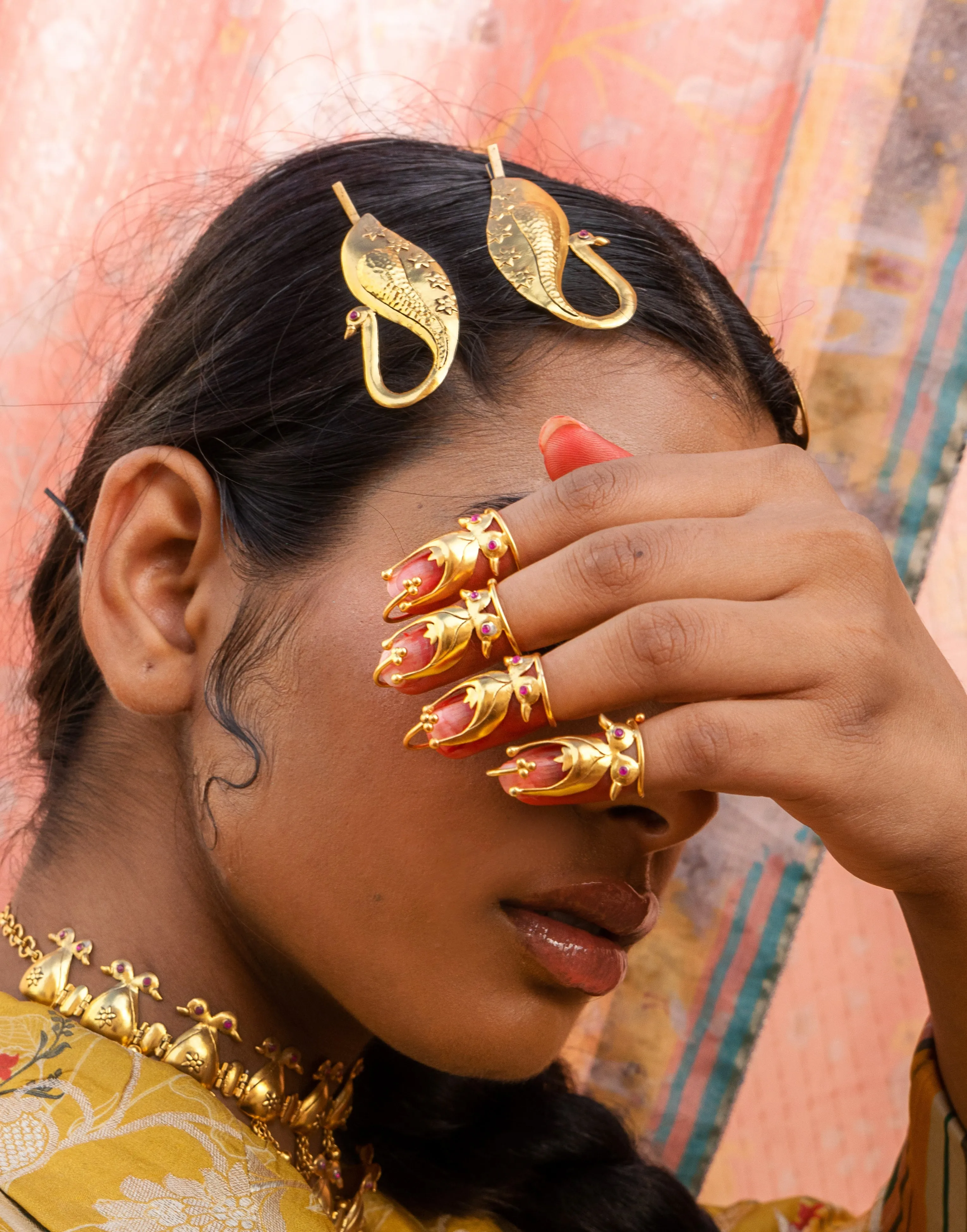 NEKHI | नेकी HAIR BOBBIES (IN GOLD)