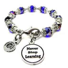 Never Stop Learning Catalog Capped Crystal - Sapphire