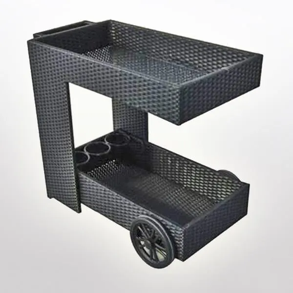 Outdoor Wicker Serving Trolley- RollOn