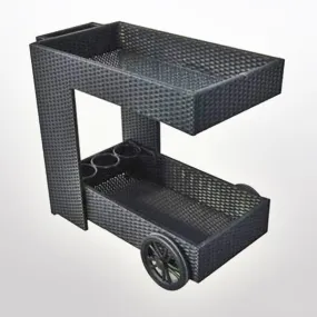 Outdoor Wicker Serving Trolley- RollOn