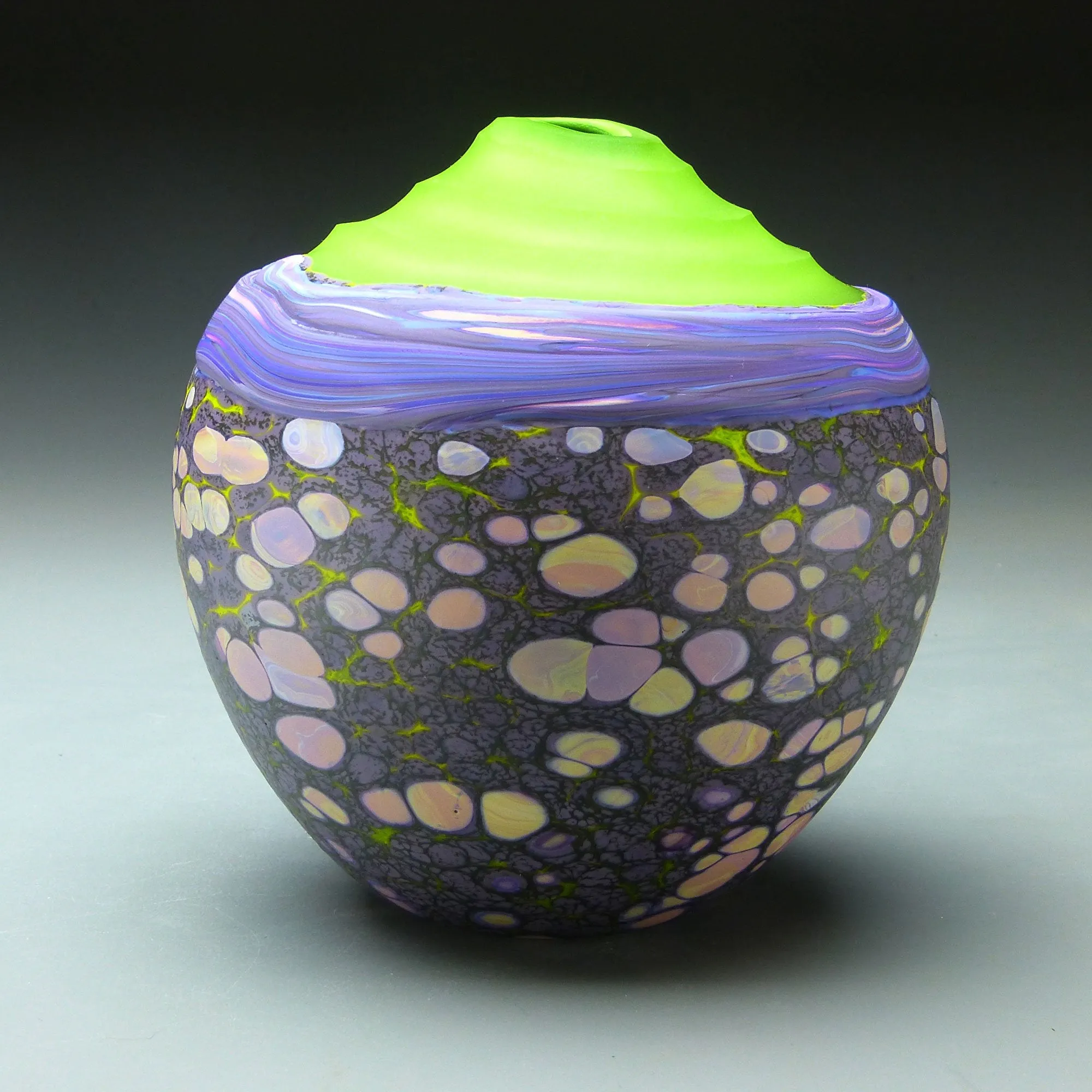 Pinnacle Series in Majestic Handblown Glass Vase by Thomas Spake Studios