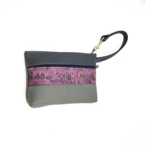 Purple and Grey Wrist Bag