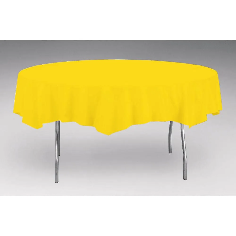 School Bus Yellow Octagon Round Tablecover