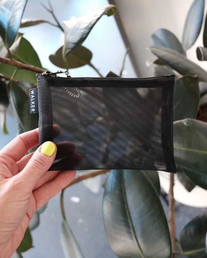 Small Mesh Zip Case, Various Colors