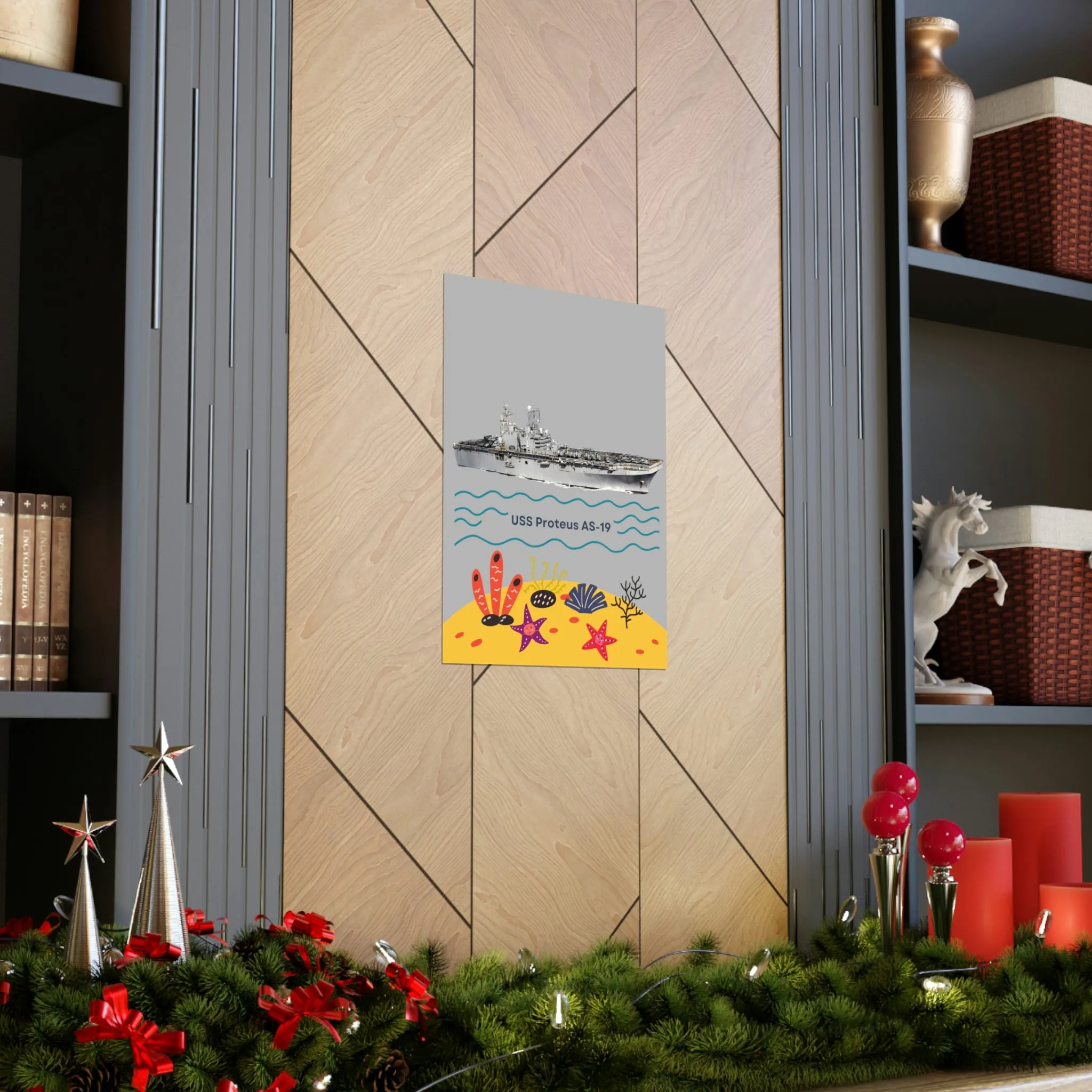 USS Harry S. Truman CVN-75 POD Navy Ship  Premium Matte Vertical Posters