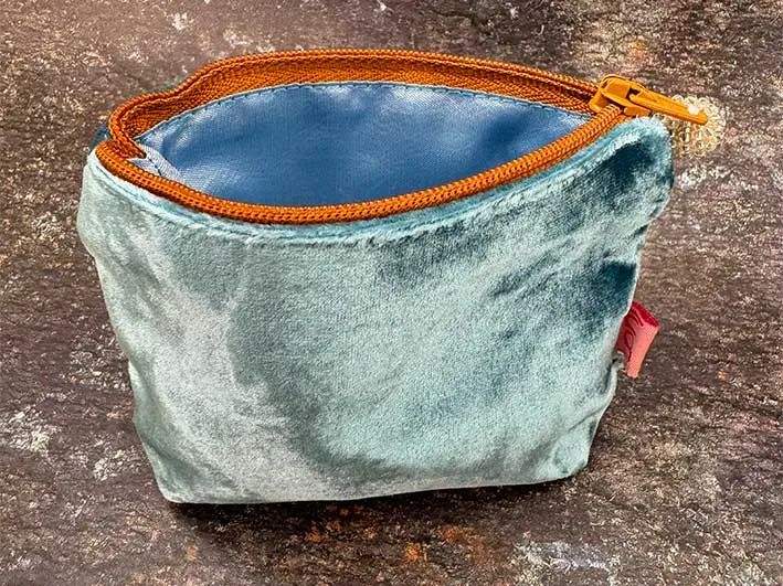 Velvet Purse - Teal Small