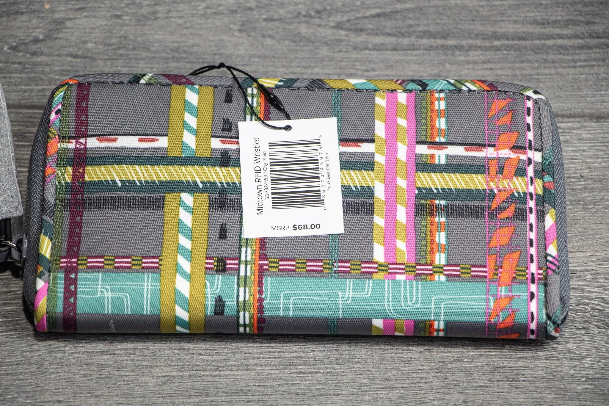 Vera Bradley Brown Midtown Rfid Wristlet Wallet