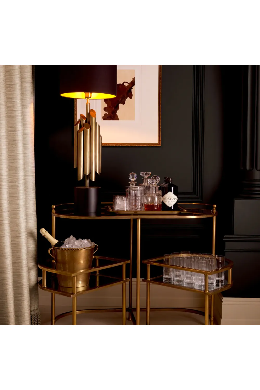 Vintage Brass Trolley | Eichholtz Lavalle